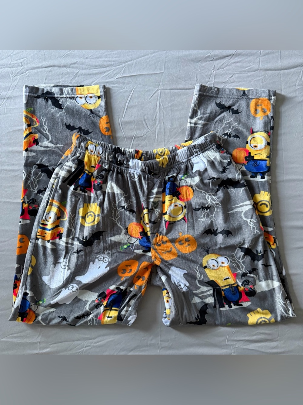 Despicable Me Minions Halloween Fleece Pajama Pants Medium M Vampires Ghosts